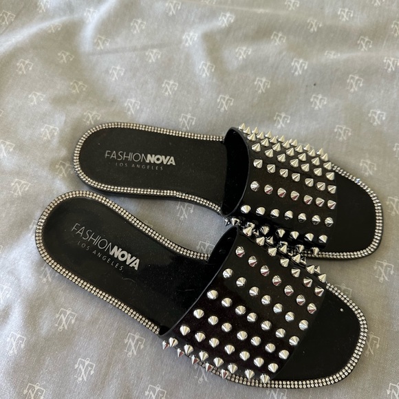 Fashion Nova Shoes Fashion Nova Studded Jelly Sandals Poshmark